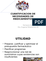 Cuantificación y Gestión de Las Necesidades de Medicamentos y