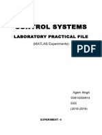 Control Systems MATLAB File