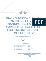 REVIEW JURNAL “FACILE SYNTHESIS OF V2O5 NANOPARTICLES AS A CAPABLE CATHODE FOR HIGHENERGY LITHIUM-ION BATTERIES”