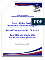 USDA-RUS - Broadband Stimulus R2 Apps Database W PNR Filings Updated 06-01-2010