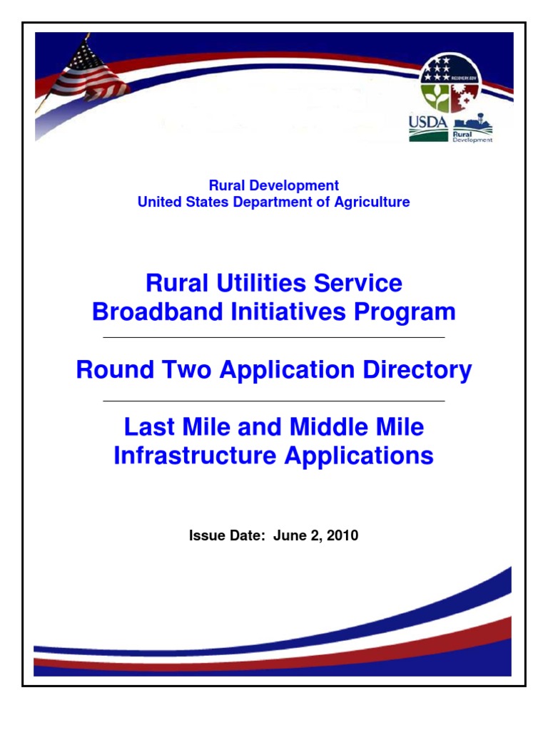 Usda Rus Broadband Stimulus R2 Apps Database W Pnr Filings