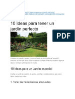 10 Ideas para Un Jardín Perfecto