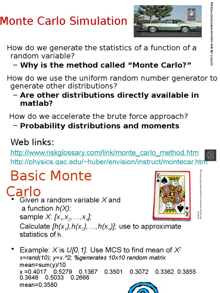 Monte Carlo Simulation Techniques | PDF | Standard Deviation | Covariance