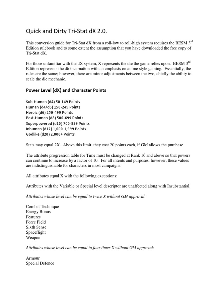 Tri Stat Homebrew | PDF | Adaptation | Nature