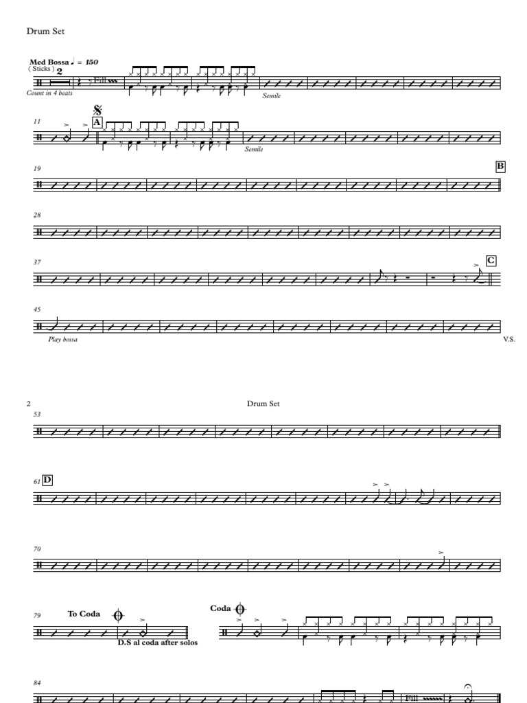 No More Blues Drums | PDF