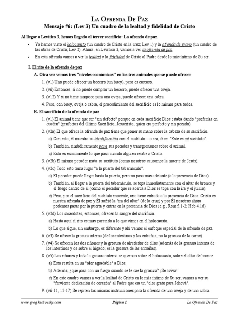 06 Levitico03 Ofrenda de Paz Christ (Title) Eucharist