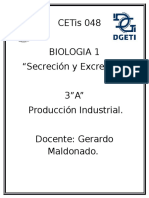 Biologia Secreción y Excreción