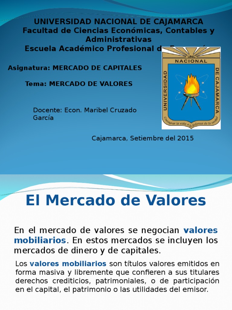 Introducción al Mercado de Valores | PDF | Bolsa | Bolsa de Valores