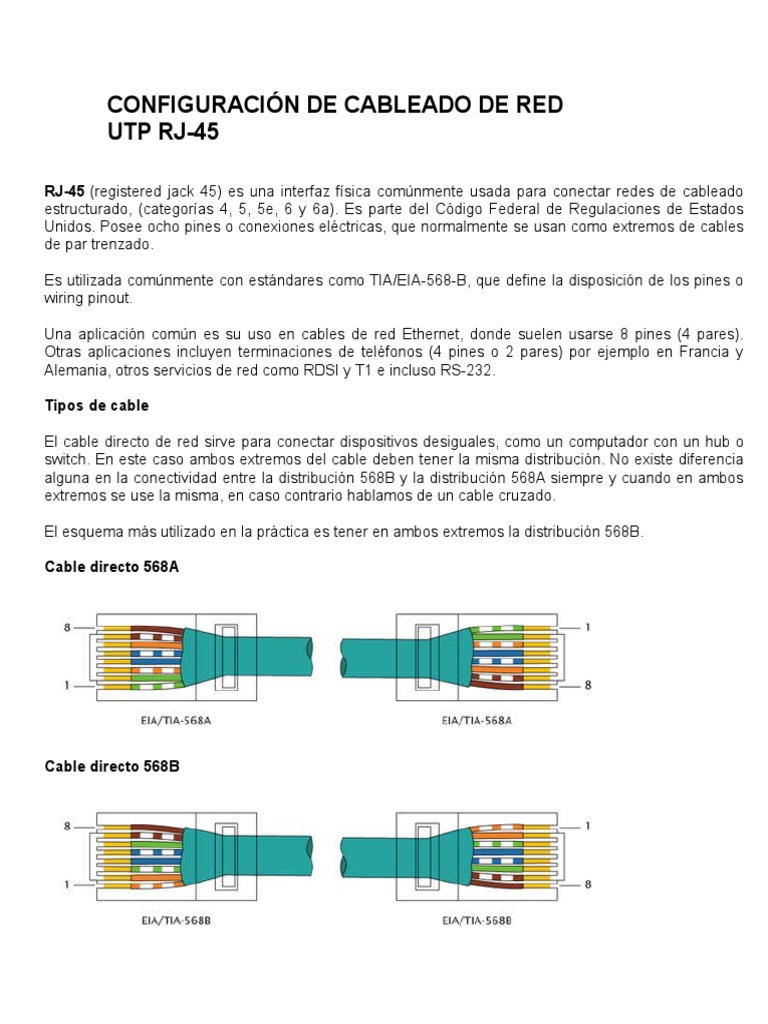 hormigón Finito Tradicional Configuración de Cableado de Red | PDF | Ingenieria Eléctrica | Ingeniería  en telecomunicaciones