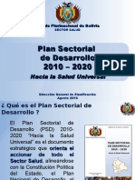 Plan Sectorial de Salud Bolivia 2010-2020