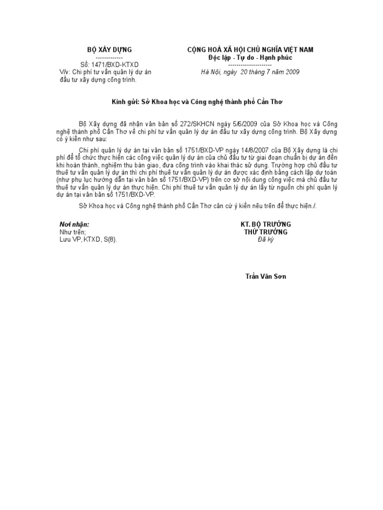 cong van 1751/bxd-vp