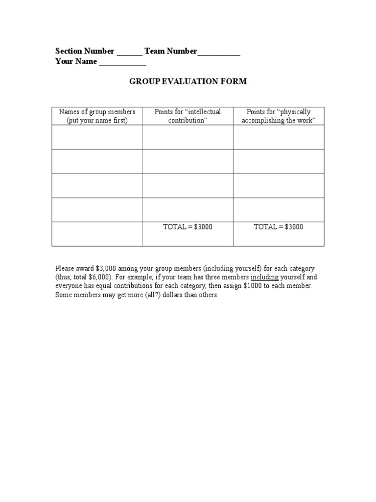 Group Evaluation and Fund Distribution Form | PDF