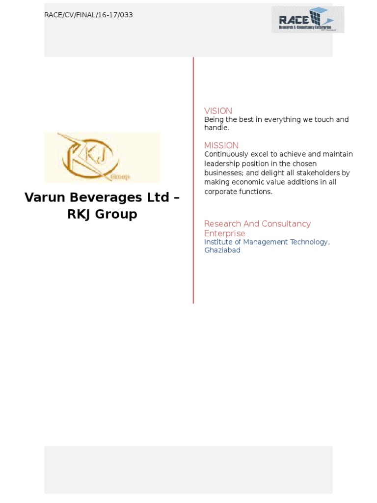 035 Varun Beverages PDF Pepsi Co Soft Drink
