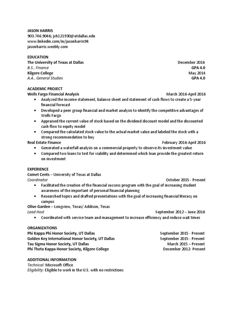 Jason Harris Resume