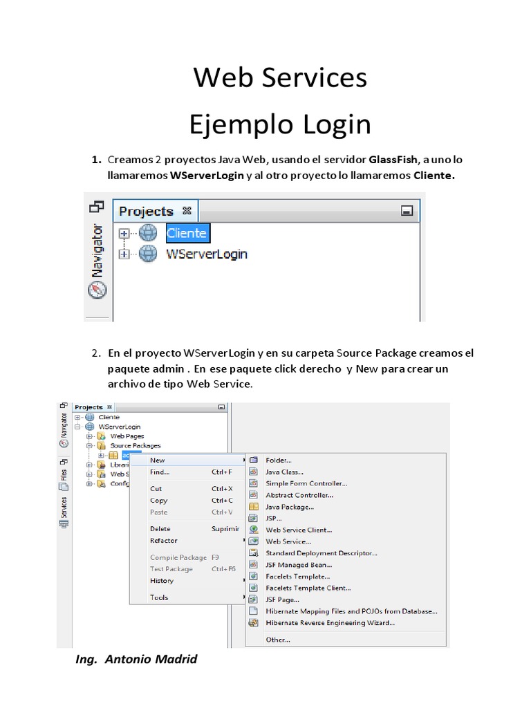 Web Service Login | PDF | Páginas del servidor Java | Java (lenguaje de ...