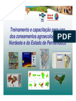 Treinamento e capacitação para uso dos zoneamentos agroecológicos do Nordeste e Pernambuco