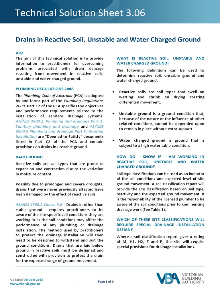 Unstable Soil Conditions