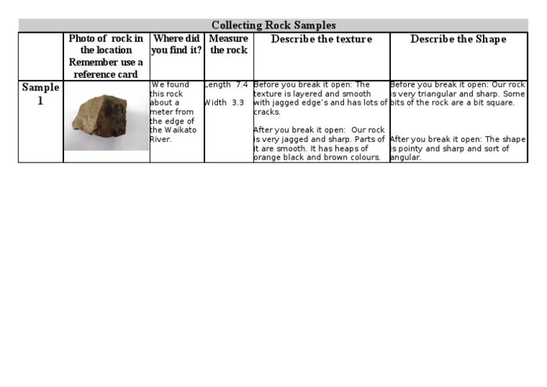 Collecting Rock Samples 2 | PDF