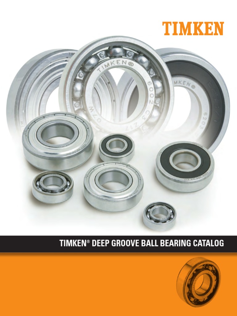 Timken Deep Groove Ball Bearing Catalog 10857 Bearing (Mechanical