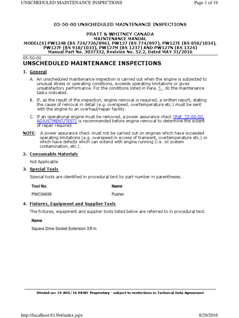 Unscheduled Maintenance Inspections Guide | PDF | Foreign Object Damage ...