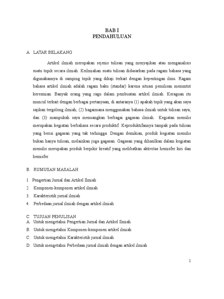 Perbedaan Artikel Ilmiah Dan Jurnal Ilmiah