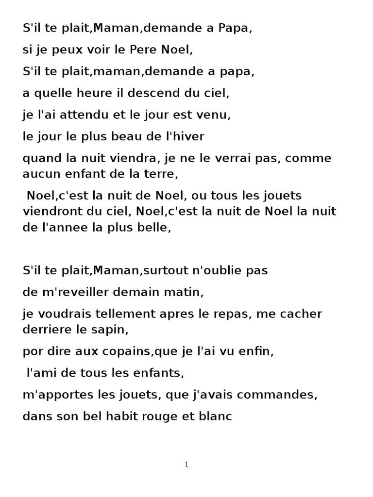 Il Est Venu Dans La Nuit De La Terre Paroles | PDF | Noël | Fériés religieux de décembre