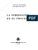 La Inmediación en El Proceso - Isidoro Eisner PDF