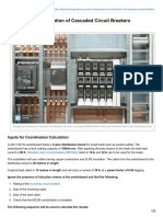 Example For Coordination of Cascaded Circuit Breakers