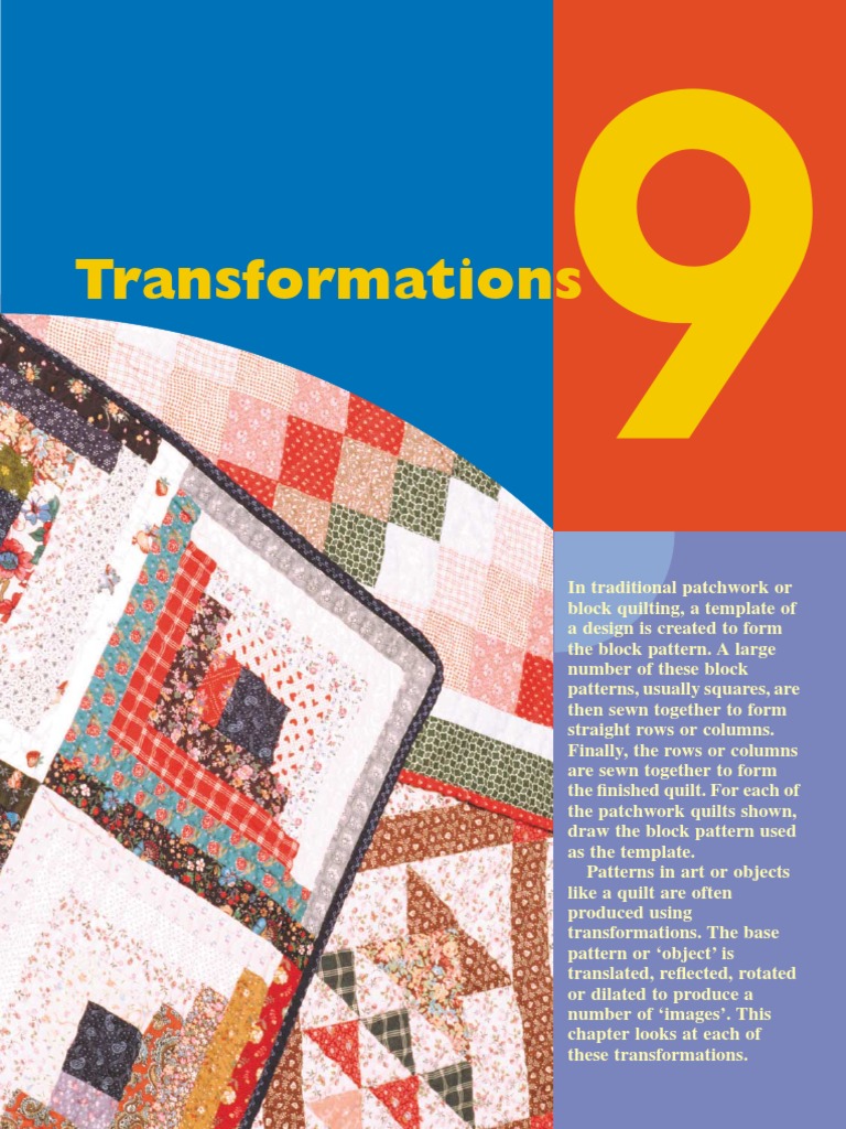 Transformations in Patchwork Quilting | PDF | Teaching Methods ...