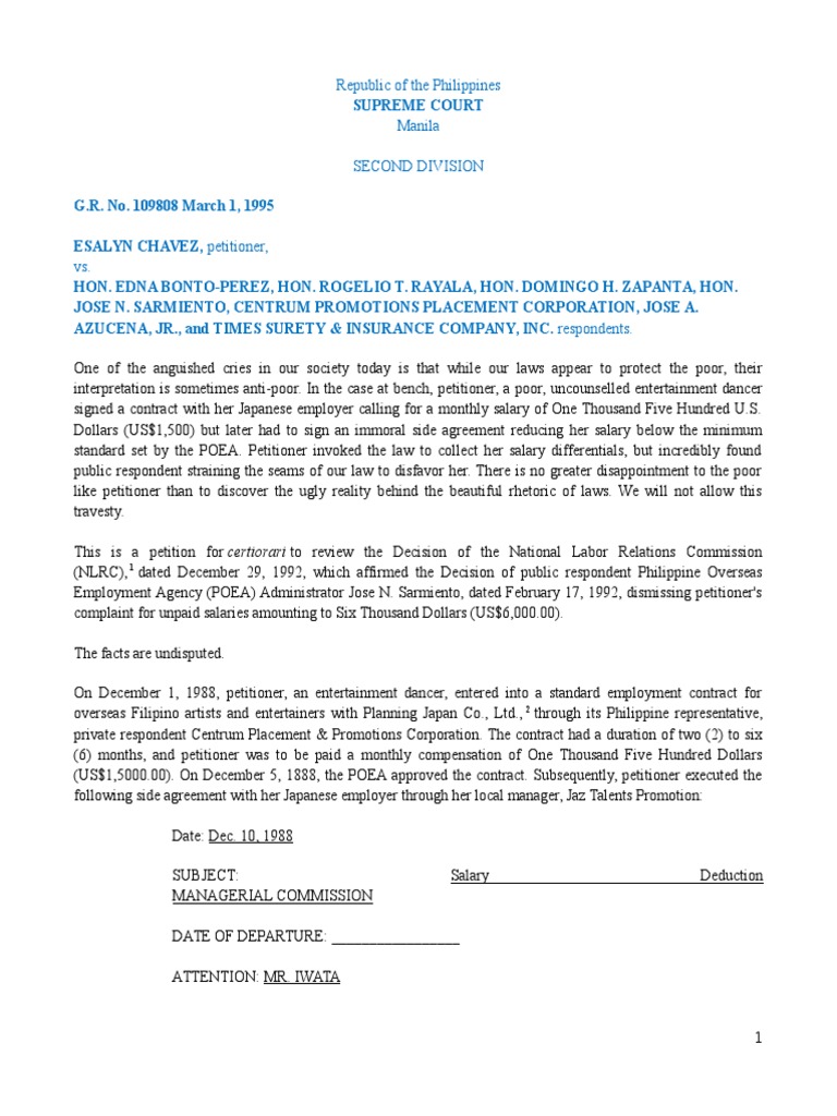 Republic of The Philippines Manila Second Division PDF Laches