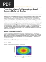Correlation Between Soil Bearing Capacity and Modulus of Subgrade Reaction
