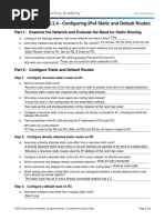Download Completed - DOC 6224 Configuring IPv4 Static and Default Routes FORMpdf by Luc SN324091412 doc pdf