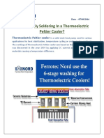 How To Apply Soldering in A Thermoelectric Peltier Cooler?