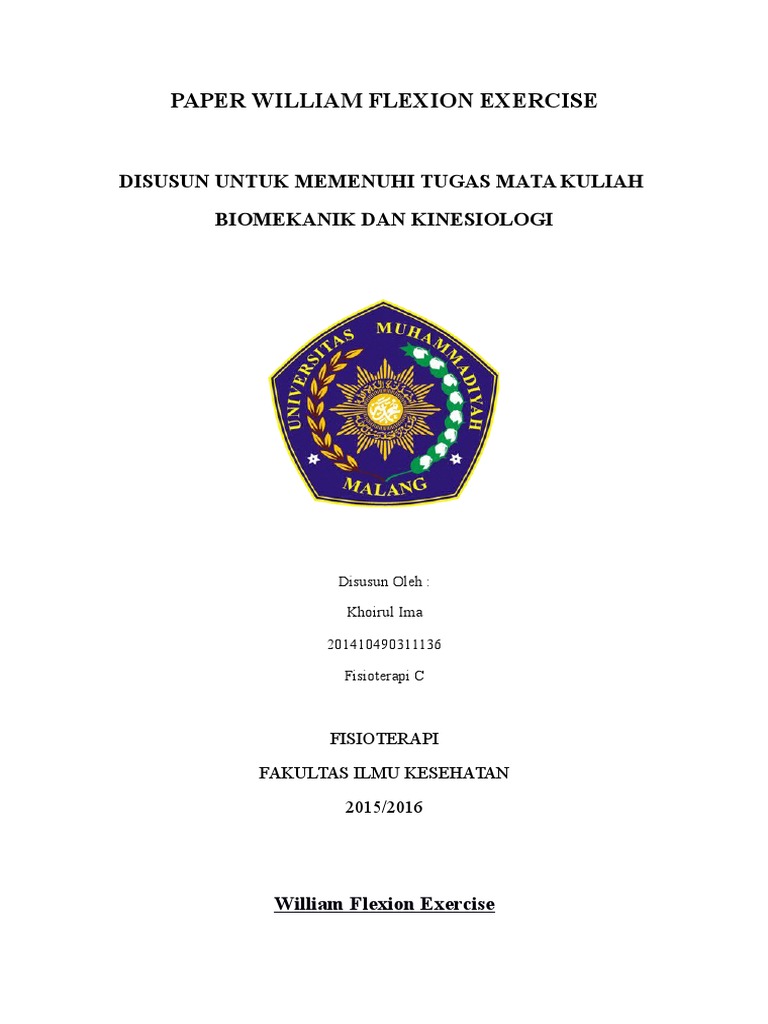 William Flexion Exercise Pdf