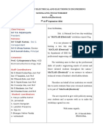 Department of Electrical and Electronics Engineering On MATLAB (Electrical) 7 & 8 September 2016