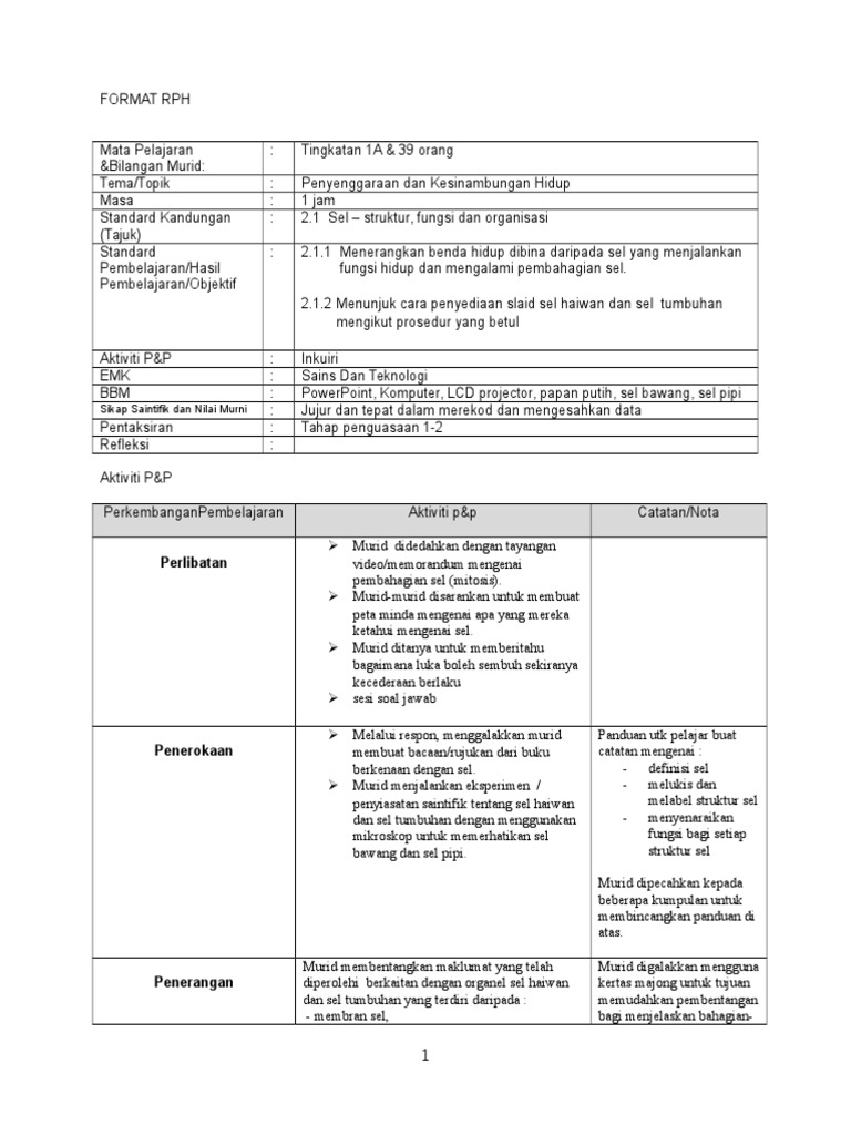 Sel - RPH | PDF