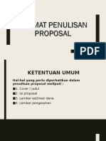 Format Penulisan Proposal