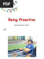 Being Proactive: Celebrating Success in Maths