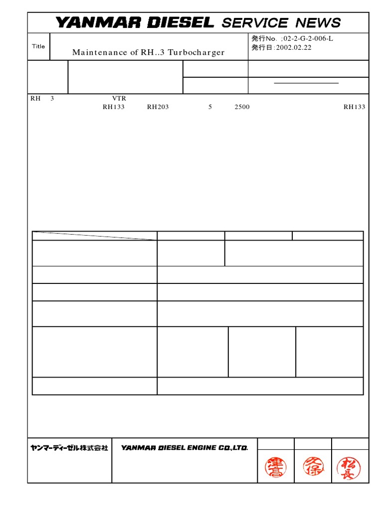 Turbocharger Maintenance Pdf
