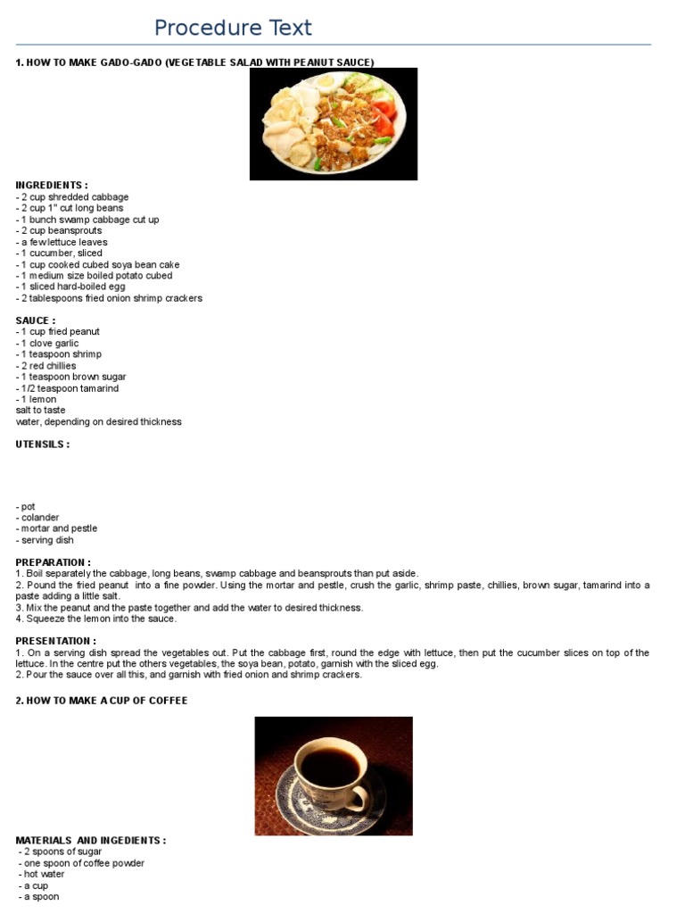 How To Make Coffee Procedure Text Howto Techno