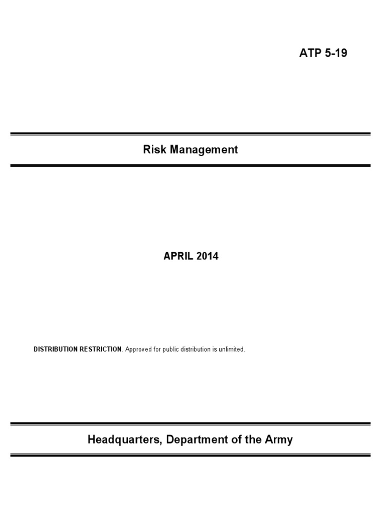Atp 5 19 risk management pdf united states army risk
