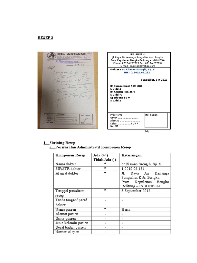 Resep Obat oleh Dr. Risman Saragih | PDF