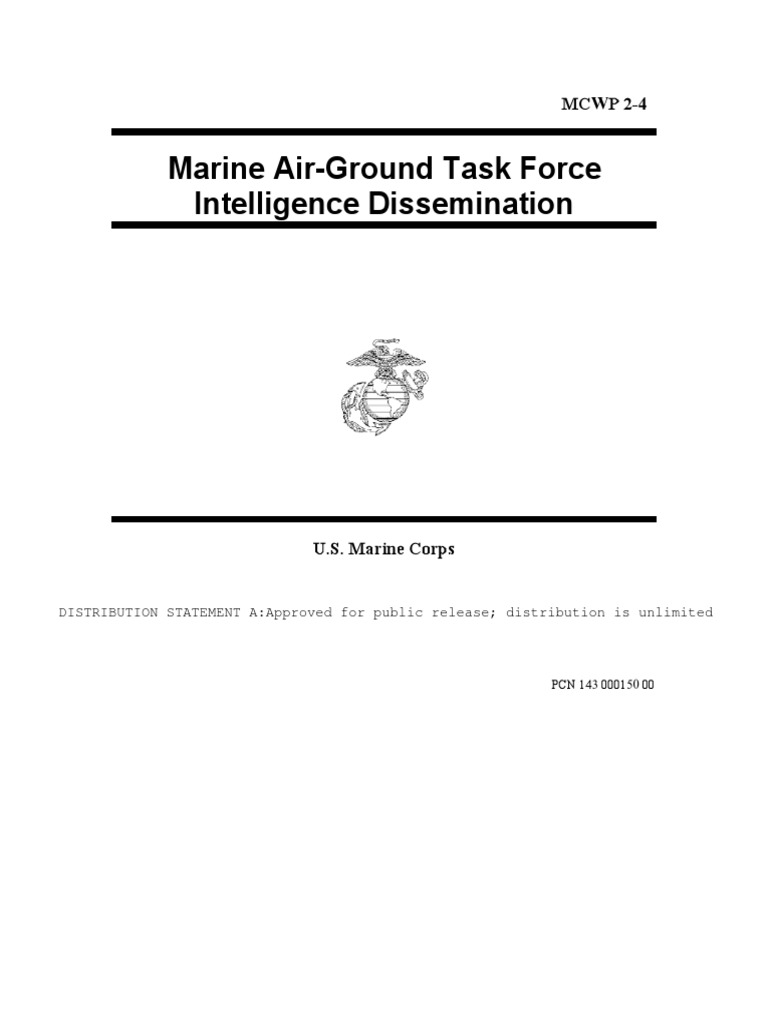 MCWP 2-4 - Intelligence Dissemination | PDF | Military Intelligence ...
