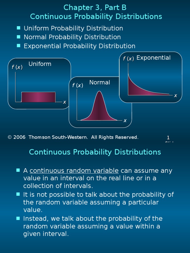 CHAPTER3 Continuous Probability Distribution | PDF | Variance ...