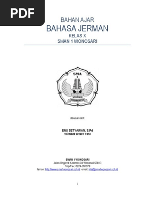 Modul Bhs Jerman Kls X Revisi Pdf Jamak Filologi