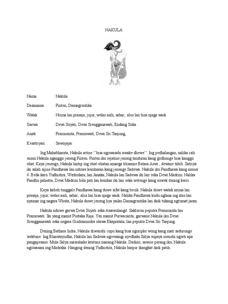 B. Jawa Nakula | PDF