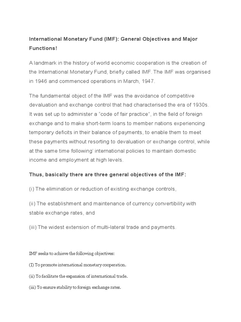 International Monetary Fund | PDF | International Monetary Fund ...