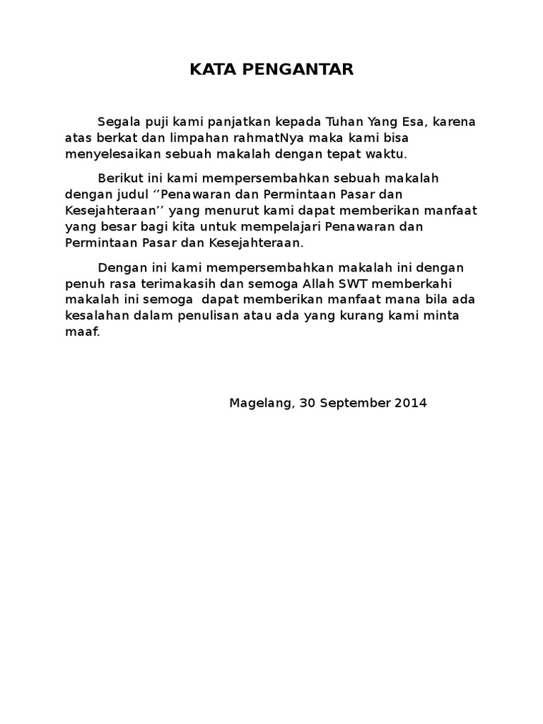 Kata Pengantar Presentasi