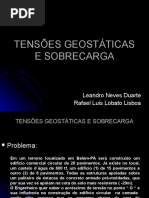 Tensões Geostáticas e Sobrecarga
