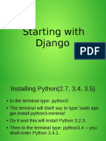 Starting With Django